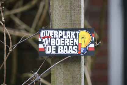 Overplakt boeren de baas stickers