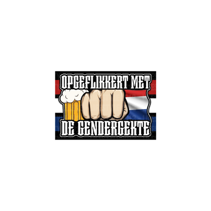 Opgefl*kkert met de gendergekte stickers