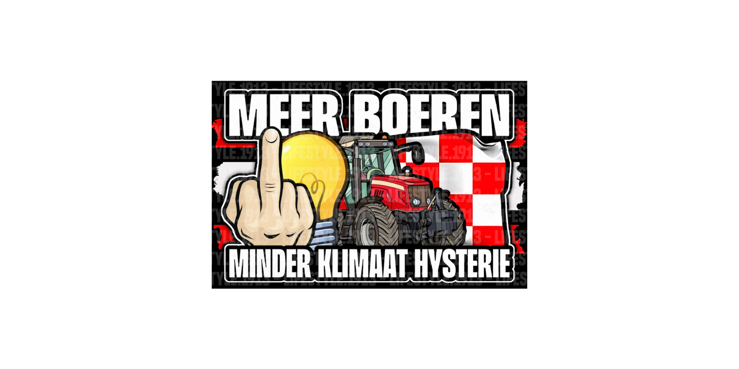 Meer boeren minder klimaathysterie stickers