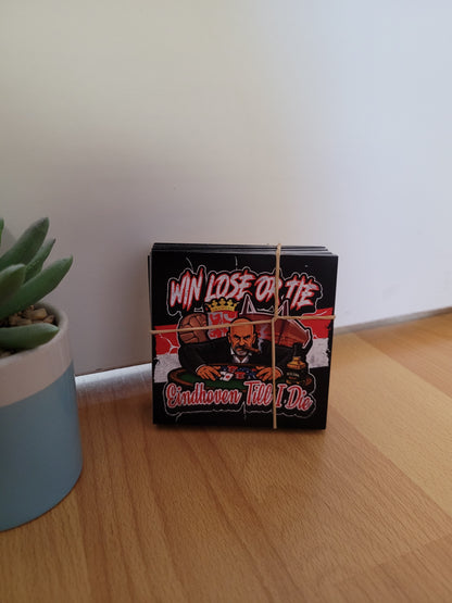 Win lose or tie Eindhoven till I die stickers