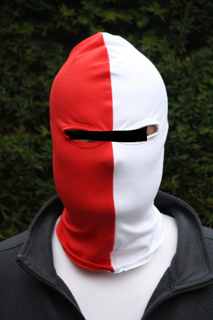 Balaclava rood/wit