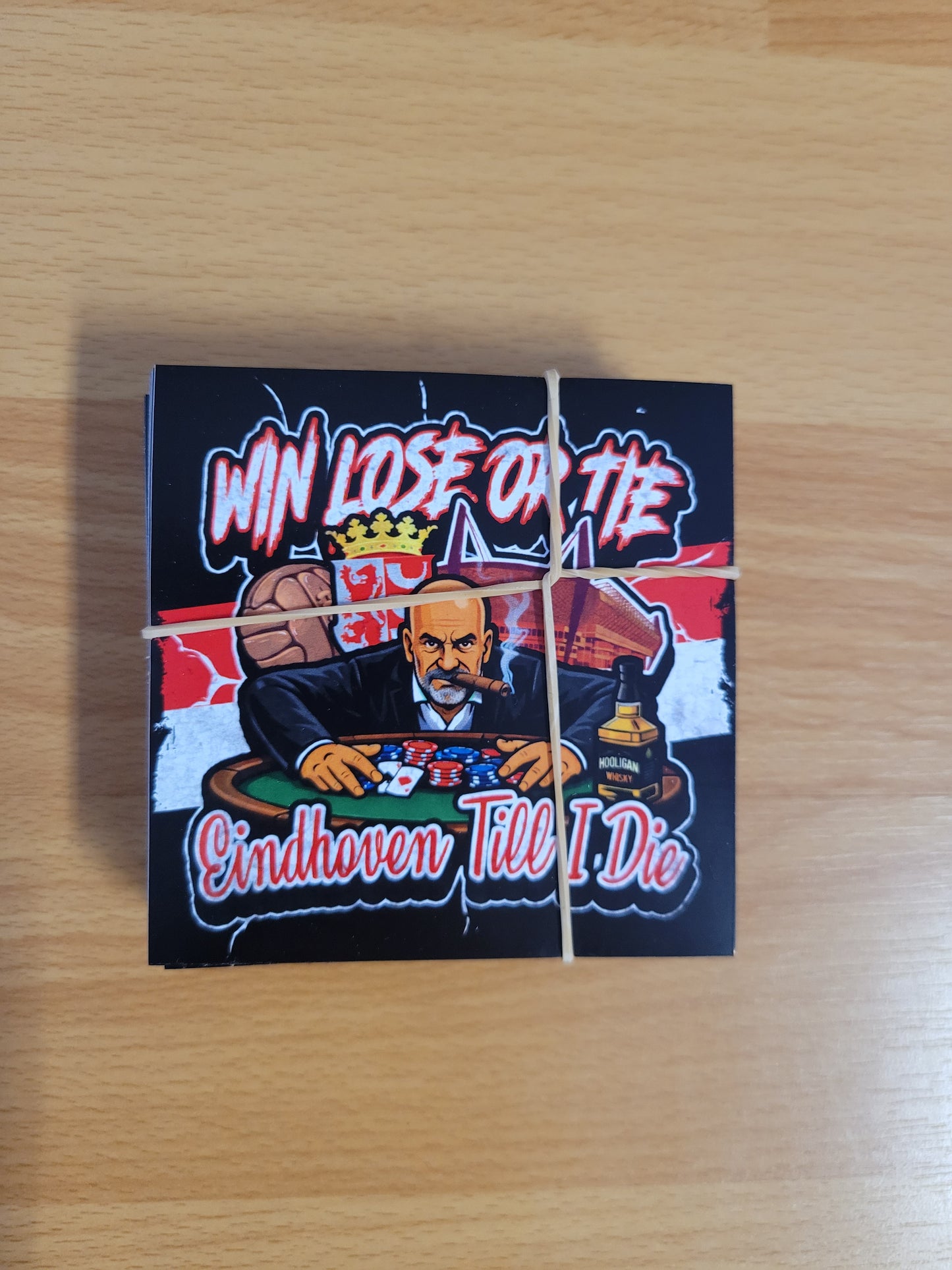 Win lose or tie Eindhoven till I die stickers