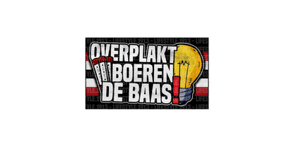 Overplakt boeren de baas stickers